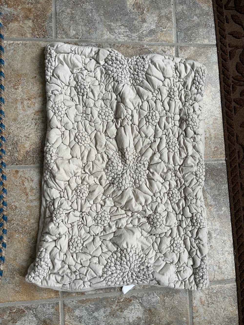 Anthropologie Dahlia Standard Sham in Light Gray NEW - Picture 2 of 6